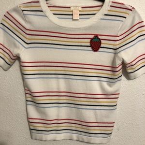 Colorful straw berry shirt